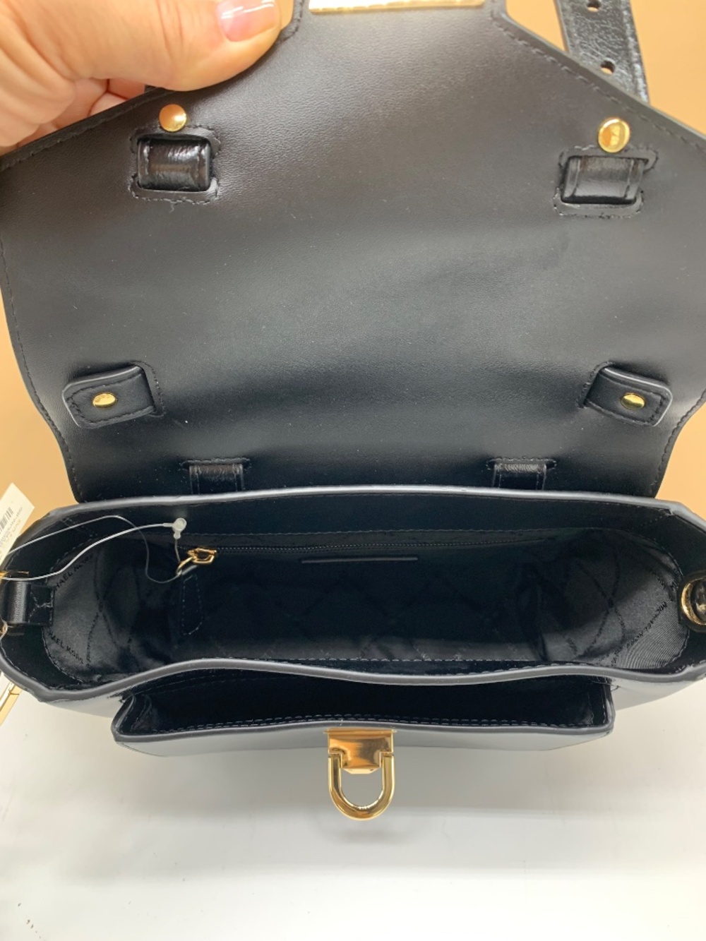 Michael kors Manhattan Medium Patent Faux Leather Satchel Black - Picture 11 of 15